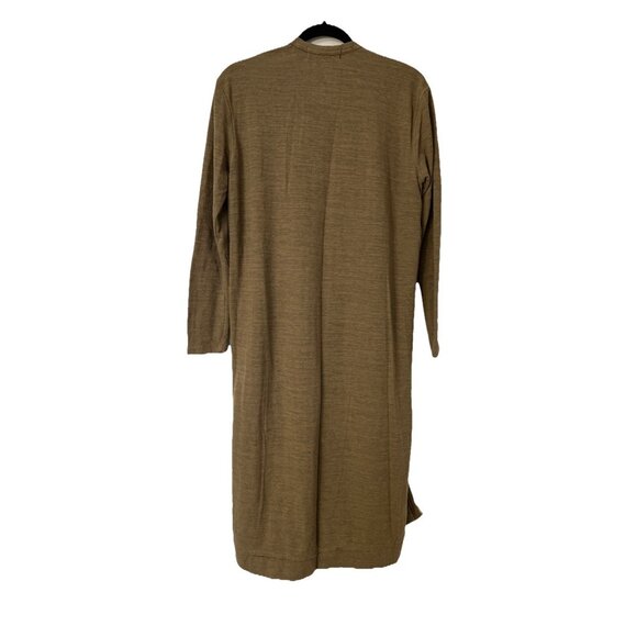 Free People Beach Navy Green Side Pockets Solid Open Front Long Cardigan Sz SP - Picture 3 of 6